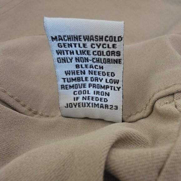 Vanilla Star Beige Pintuck Flare Pants W28/7 Rayon/Nylon/Spandex Blend - Picture 6 of 11